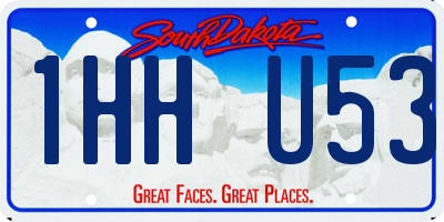 SD license plate 1HHU53
