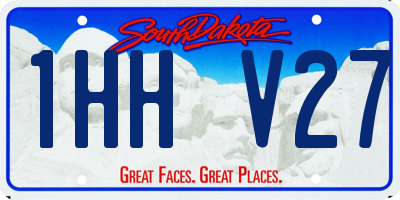 SD license plate 1HHV27