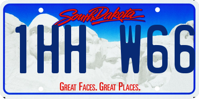SD license plate 1HHW66