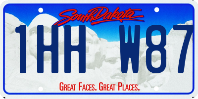 SD license plate 1HHW87