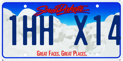 SD license plate 1HHX14