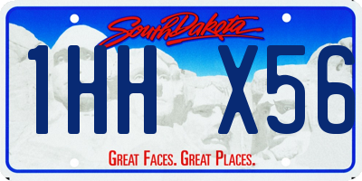 SD license plate 1HHX56