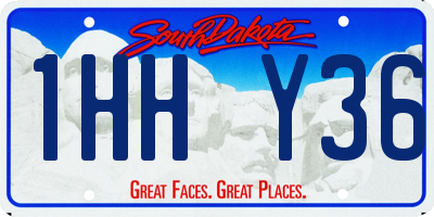 SD license plate 1HHY36