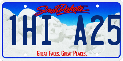 SD license plate 1HIA25
