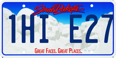 SD license plate 1HIE27