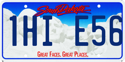 SD license plate 1HIE56