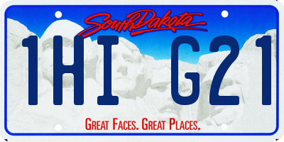 SD license plate 1HIG21