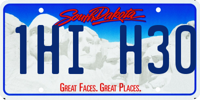SD license plate 1HIH30