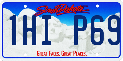 SD license plate 1HIP69