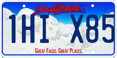 SD license plate 1HIX85