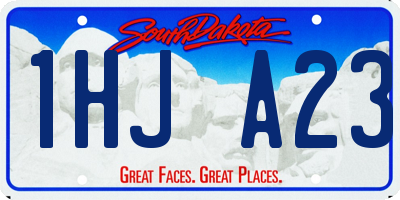 SD license plate 1HJA23