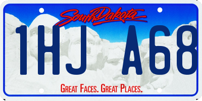 SD license plate 1HJA68