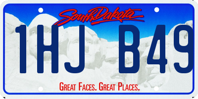 SD license plate 1HJB49