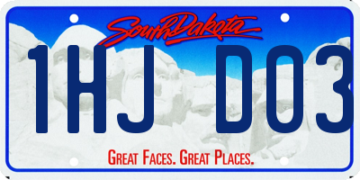 SD license plate 1HJD03