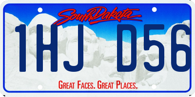 SD license plate 1HJD56