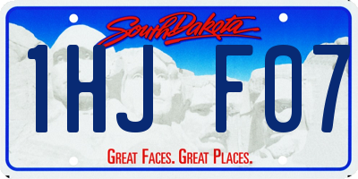 SD license plate 1HJF07