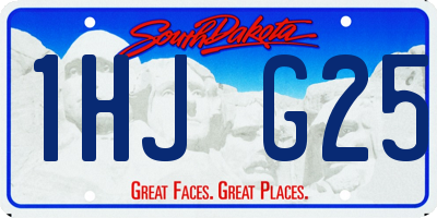 SD license plate 1HJG25