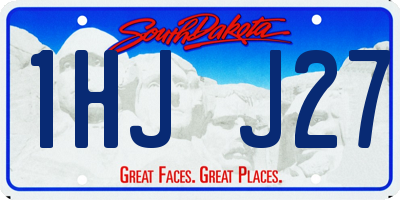 SD license plate 1HJJ27