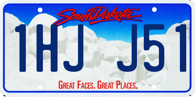 SD license plate 1HJJ51
