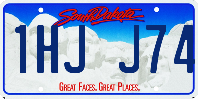 SD license plate 1HJJ74
