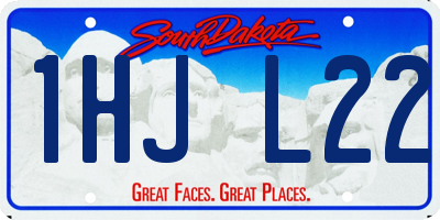 SD license plate 1HJL22