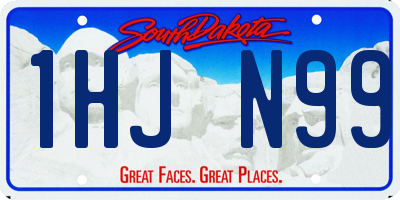 SD license plate 1HJN99