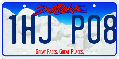 SD license plate 1HJP08