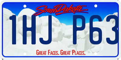 SD license plate 1HJP63