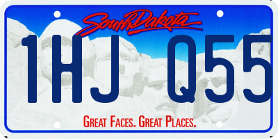 SD license plate 1HJQ55