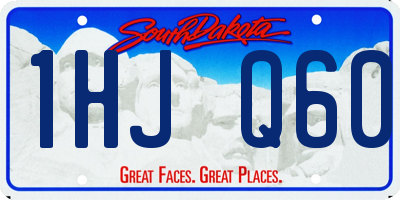 SD license plate 1HJQ60