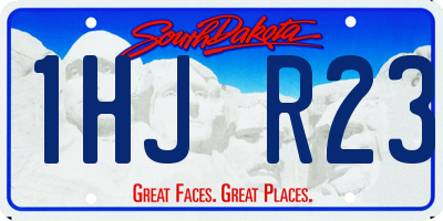 SD license plate 1HJR23