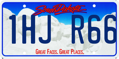 SD license plate 1HJR66
