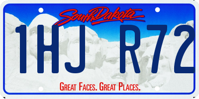 SD license plate 1HJR72