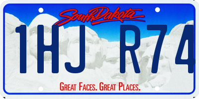SD license plate 1HJR74
