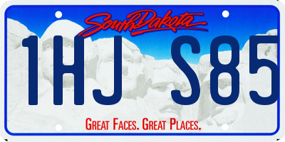 SD license plate 1HJS85