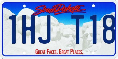 SD license plate 1HJT18