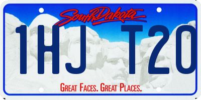 SD license plate 1HJT20