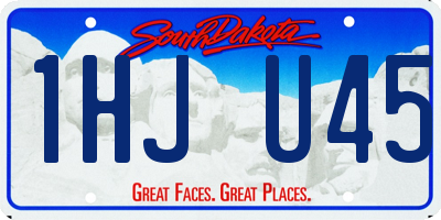 SD license plate 1HJU45