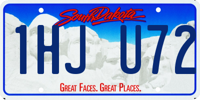 SD license plate 1HJU72