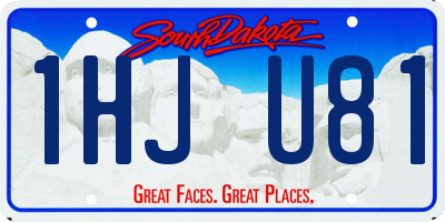 SD license plate 1HJU81