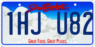 SD license plate 1HJU82