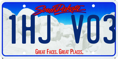 SD license plate 1HJV03