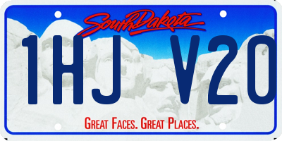 SD license plate 1HJV20
