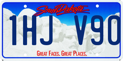 SD license plate 1HJV90