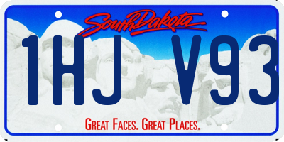 SD license plate 1HJV93