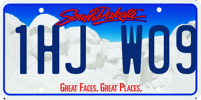 SD license plate 1HJW09