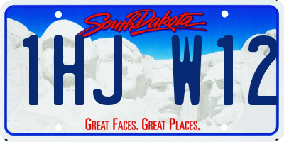 SD license plate 1HJW12