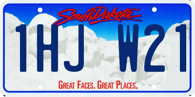SD license plate 1HJW21