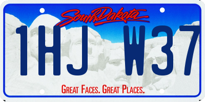 SD license plate 1HJW37