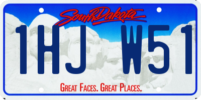 SD license plate 1HJW51